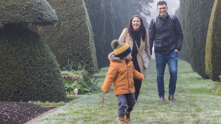 Winter in the garden at Hinton Ampner